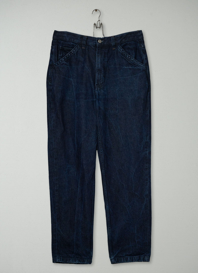 Reworn Cotton Tapered Jeans Size 34 (111) | Indigo