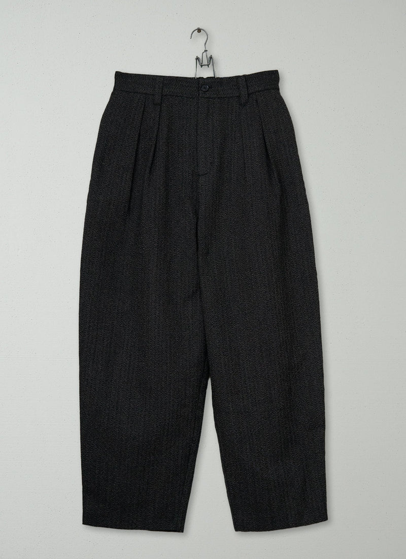 Reworn Mens Wool Herringbone Pleat Trousers Size 32 (122) | Multi