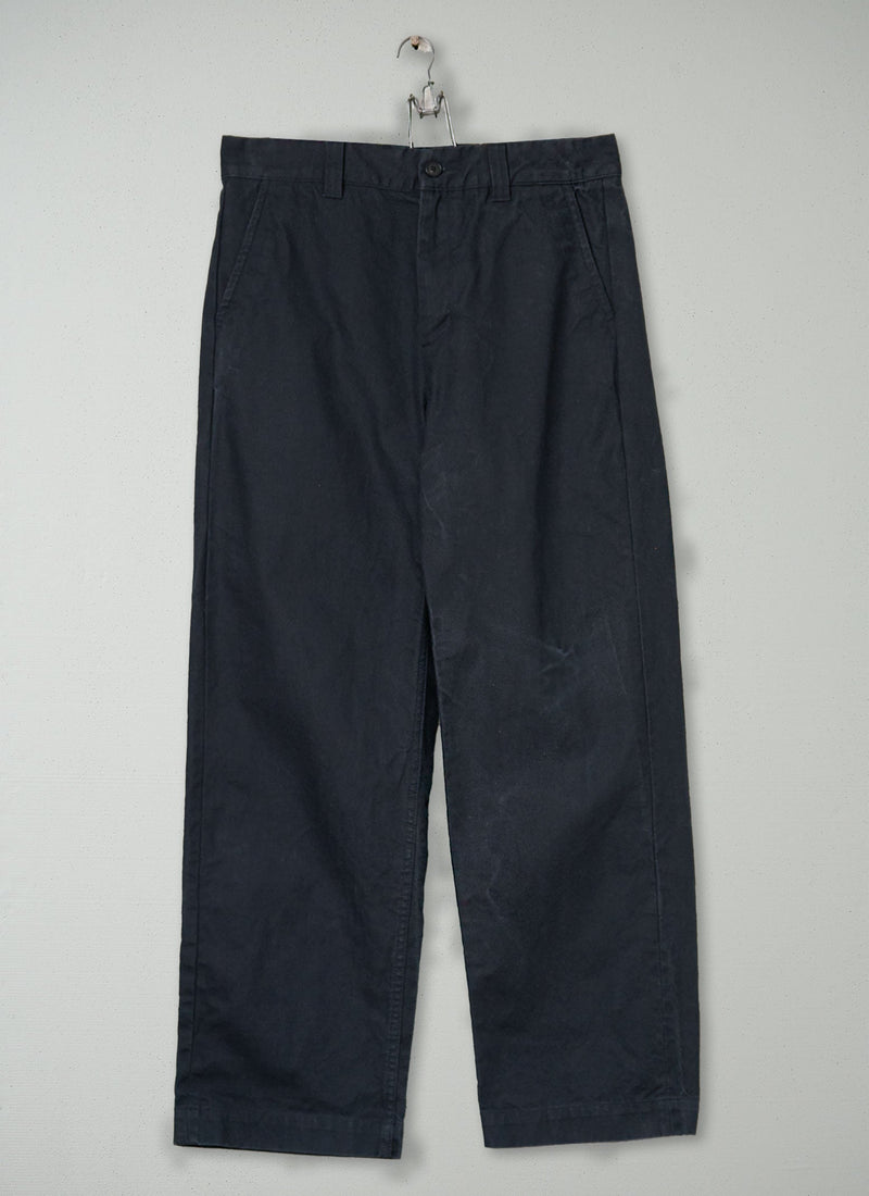 Reworn Mens Cotton Canvas Trousers Size 32 (094) | Slate