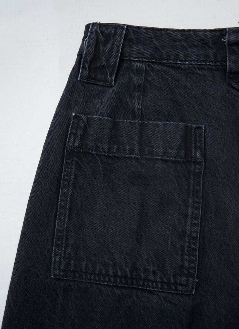 Reworn Mens Denim Trousers Size 30 (101) | Carbon Black
