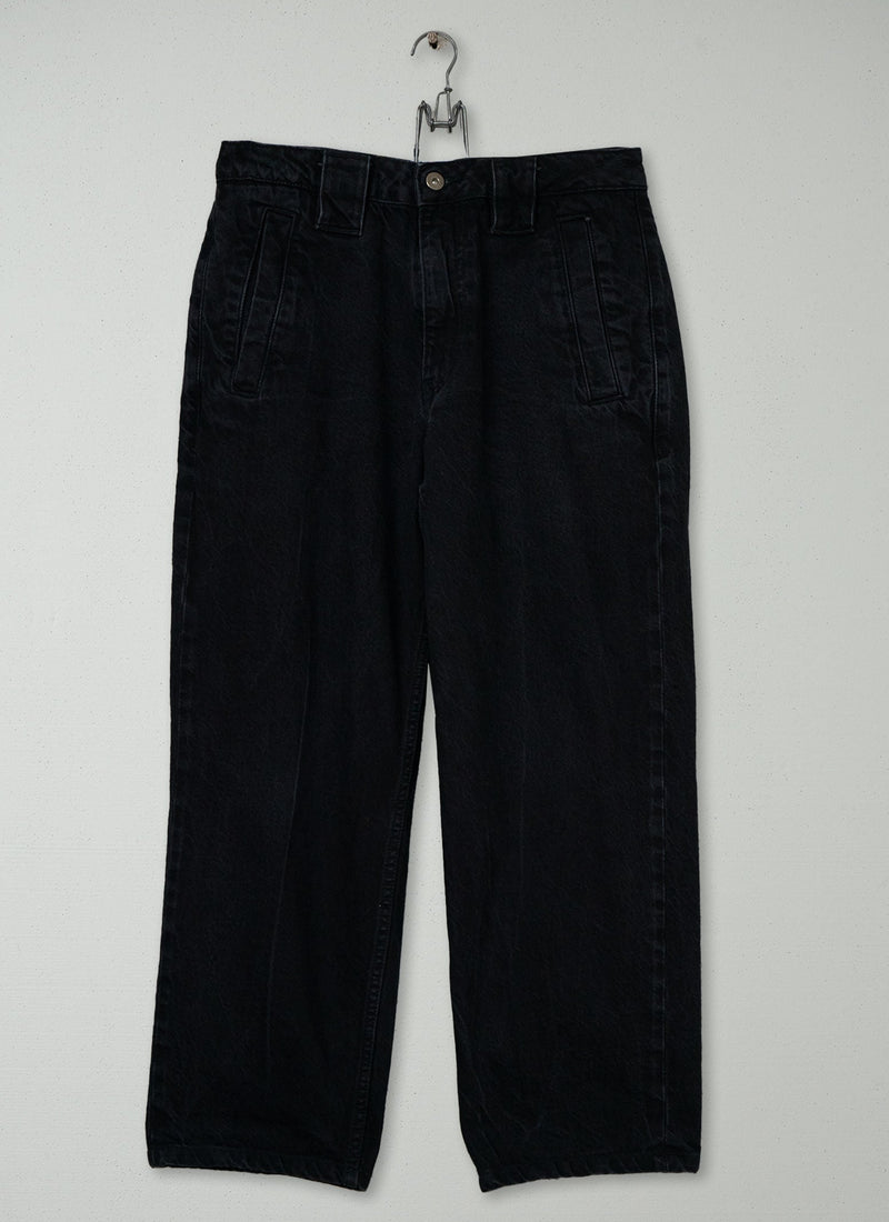 Reworn Mens Denim Trousers Size 30 (101) | Carbon Black