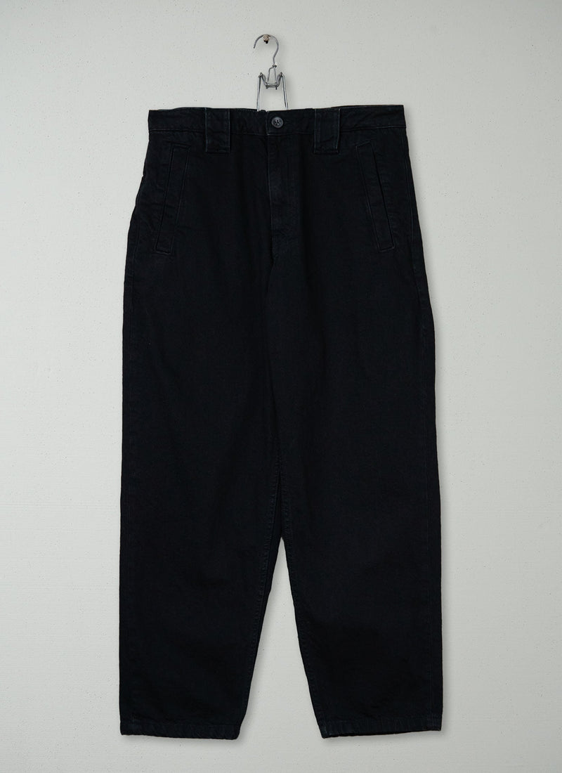 Reworn Mens Denim Tapered Trousers Size 34 (068) | Carbon Black