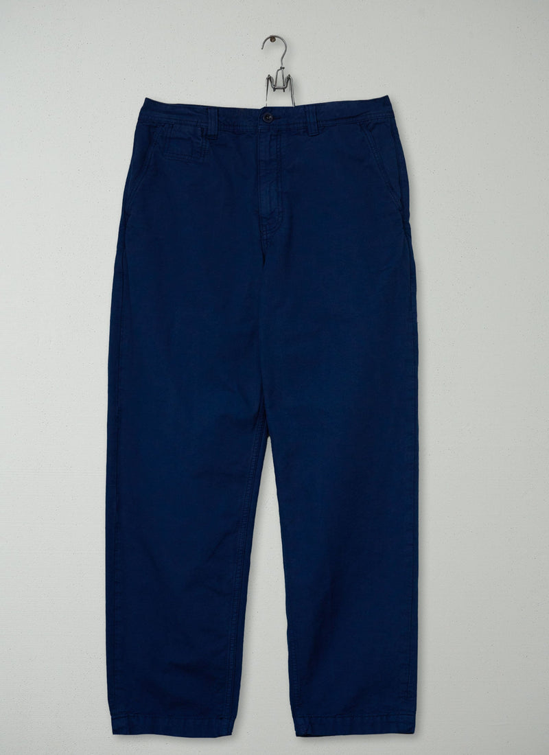 Reworn Mens Cotton Canvas Trousers Size 32 (125) | Uniform Blue