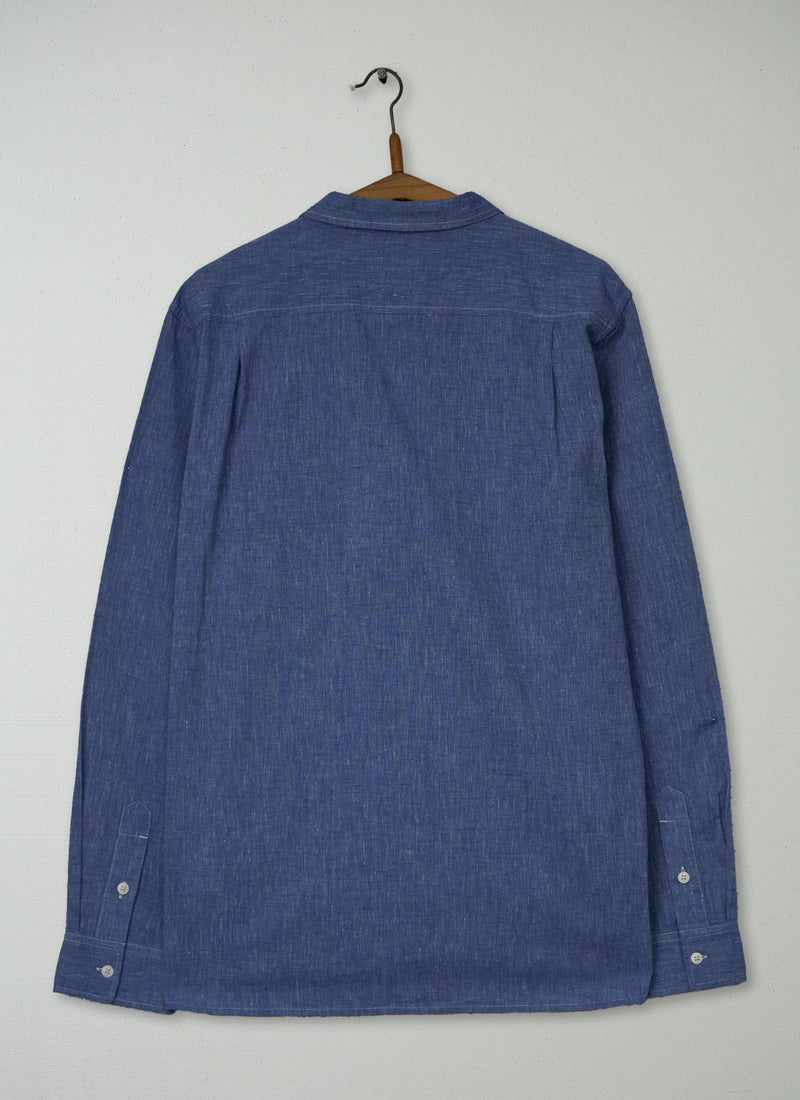 Reworn Mens Chambray Shirt Size M (060) | Chambray Blue