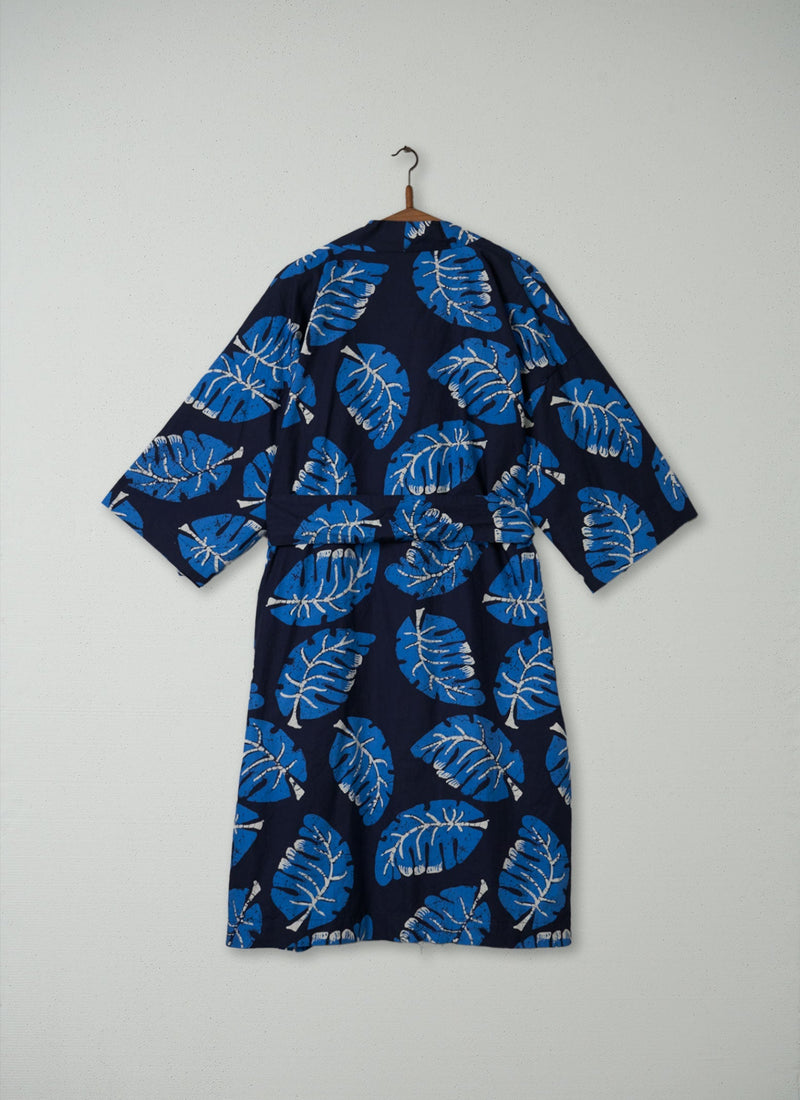 Reworn Cotton Gown Size L (009) | Dark Navy