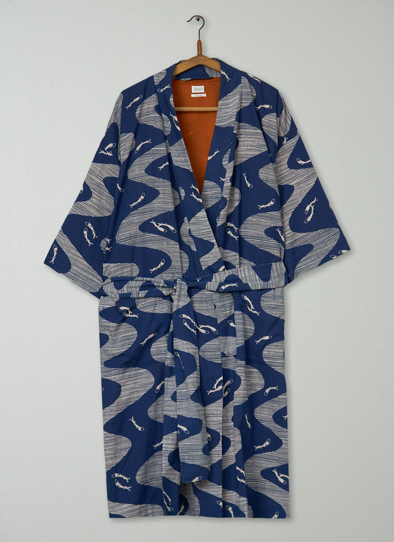Reworn Crosshatch Cotton Gown Size SM (055) | Multi