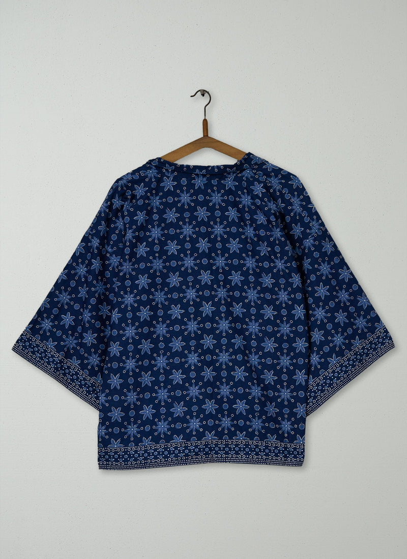 Reworn Starfish Print Lounge Jacket Size XXSXS (066) | Multi