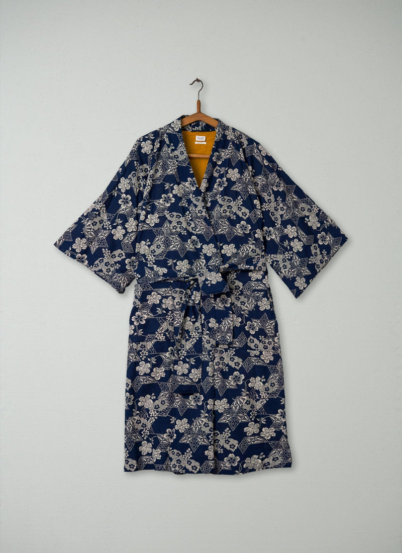 Reworn Star Print Organic Gown Size SM (006) | Evening Blue