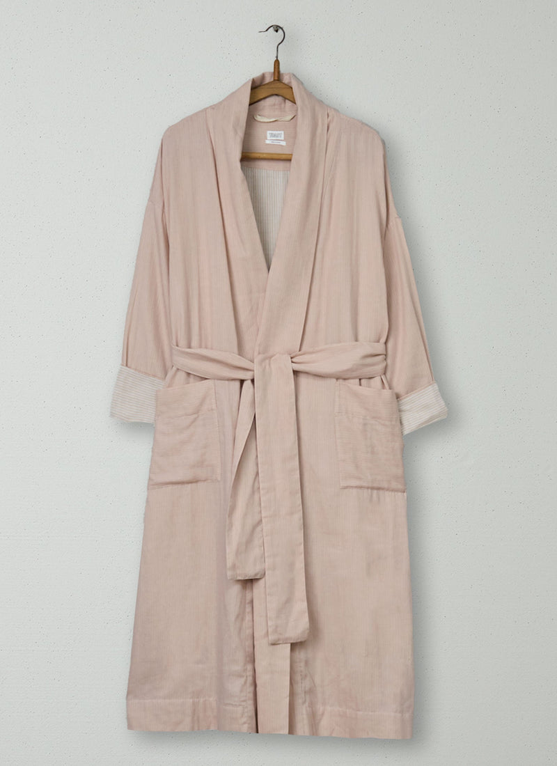 Reworn Soft Faced Cotton Gown Size M (67) | Soft Heather/Celery