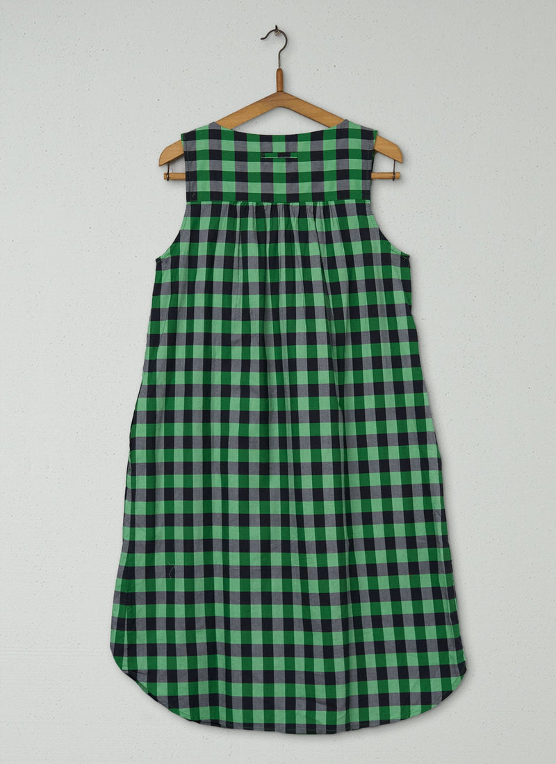 Reworn Ine Check Nightie Size XS (124) | Green