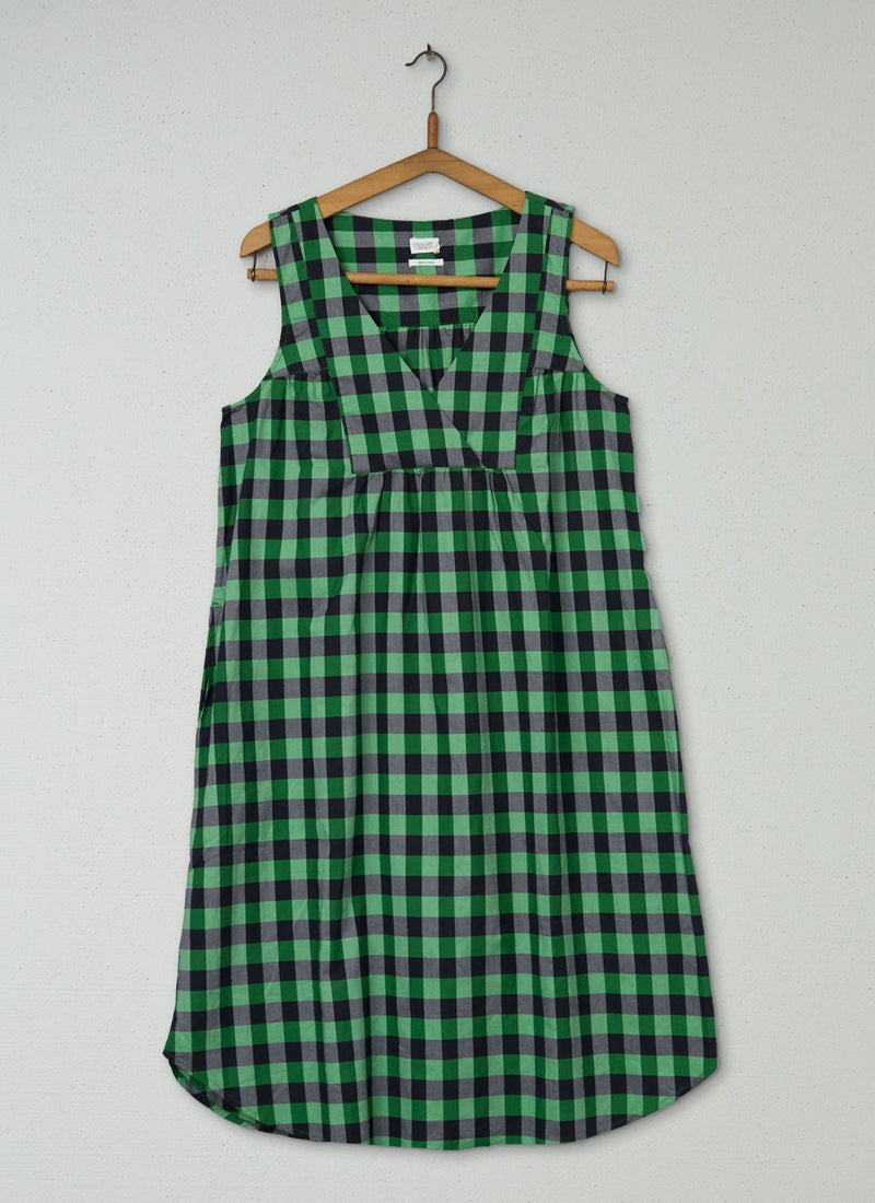 Reworn Ine Check Nightie Size XS (124) | Green