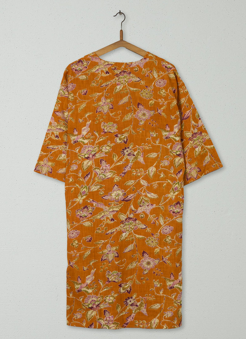 Reworn Ukiyo Print Cotton Dhuggie Size XS (172) | Multi