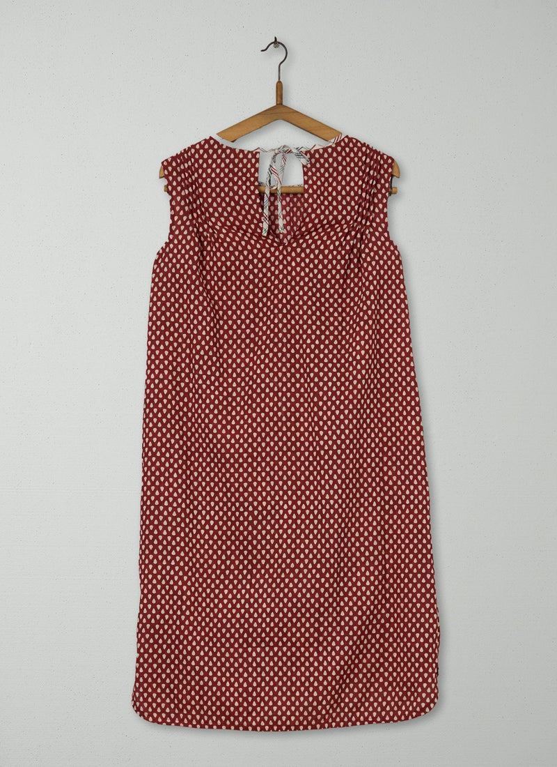 Reworn Teardrop Print Cotton Nightie Size XS (168) | Multi