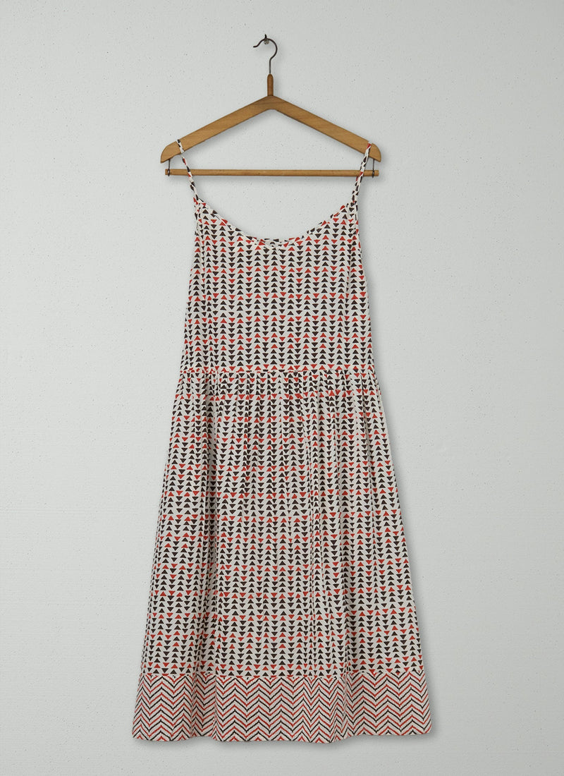 Reworn Block Print Cotton Nightie Size L (169) | Multi