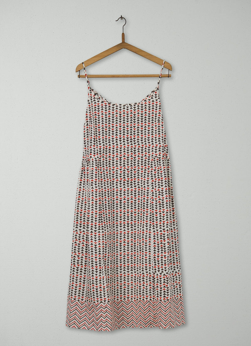 Reworn Block Print Cotton Nightie Size L (169) | Multi