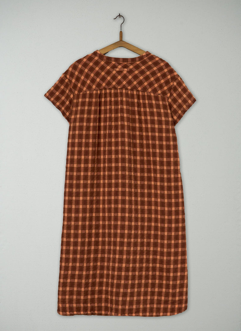 Reworn Check Cotton Nightdress Size XS (286) | Multi