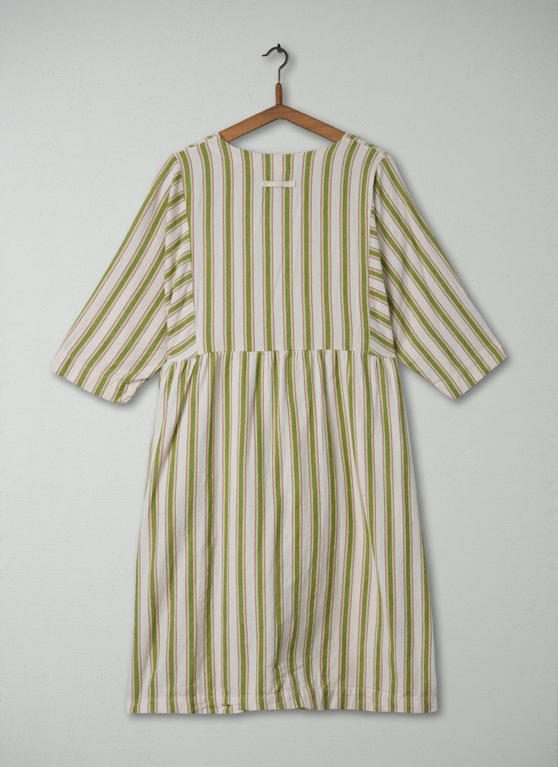 Reworn Stripe Cotton Flannel Nightdress Size XL (268) | Multi