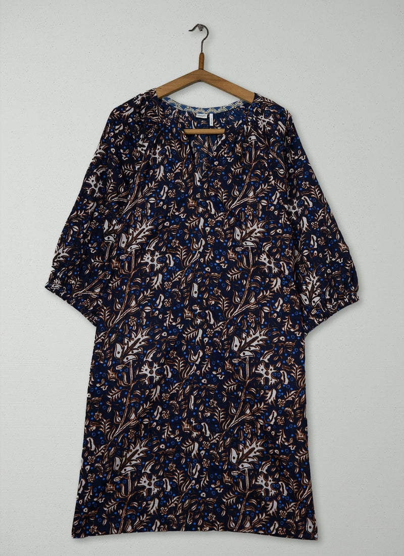 Reworn Floral Print Lounge Dress Size S (288) | Multi
