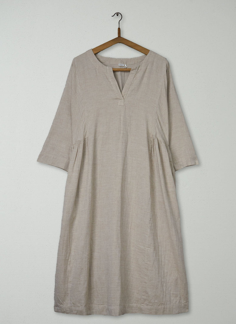 Reworn Cotton Nightdress Size XL (279) | Sand