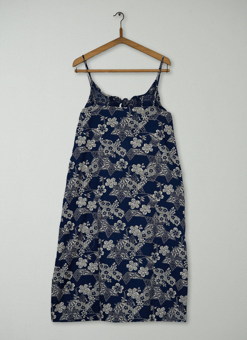 Reworn Floral Star Cotton Nightdress Size XL (222) | Multi