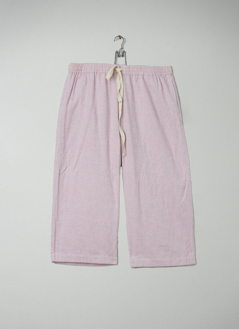 Reworn Double Cotton Pyjama Trousers Size XL (045) | Dusty Pink