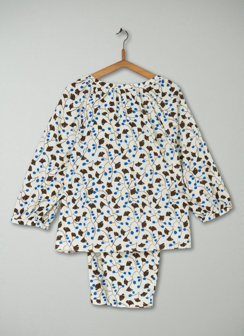 Reworn Ginkgo Print Pyjamas Size XS (175) | Multi