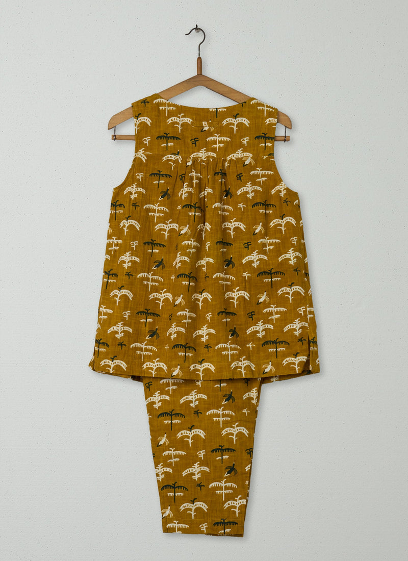 Reworn Savanna Print Pyjamas Size XS (120) | Ochre