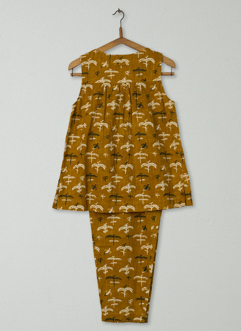 Reworn Ginkgo Print Pyjamas Size XS (136) | Multi