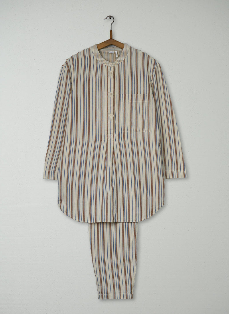 Reworn Stripe Cotton Pyjamas Size S (195) | Multi