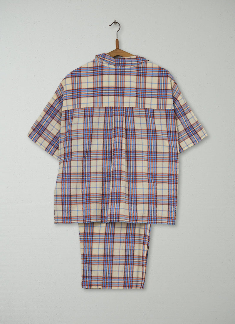 Reworn Check Cotton Pyjamas Size L (162) | Multi