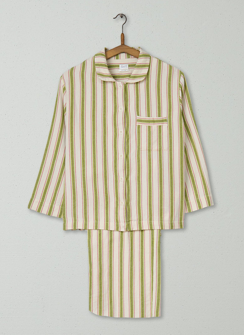 Reworn Cotton Flannel Pyjamas Size S (289) | Multi