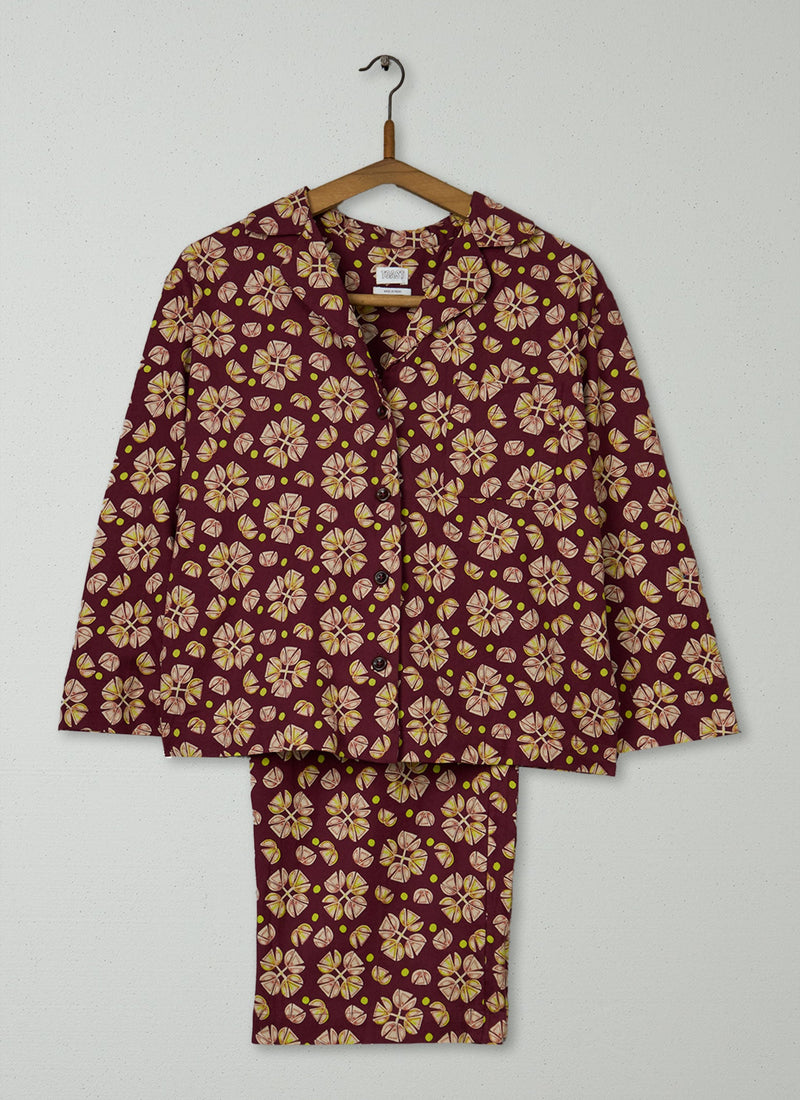 Reworn Tulip Print Pyjamas Size XS (293) | Multi