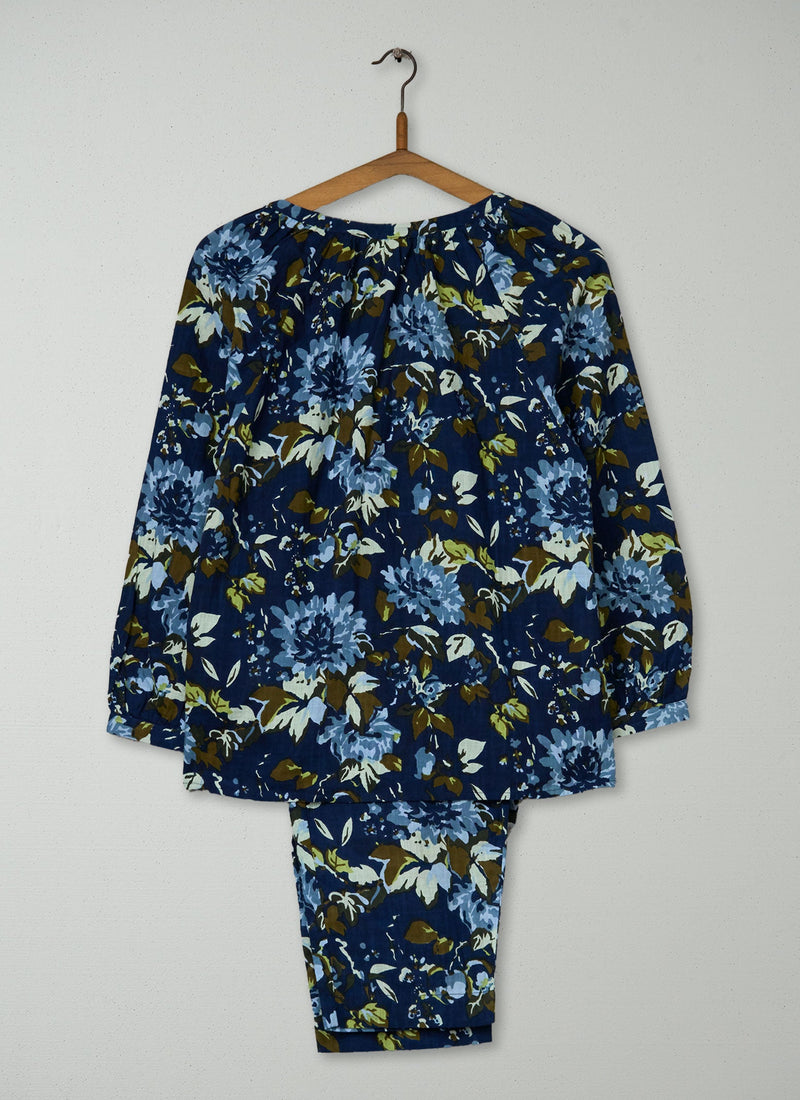Reworn Dahlia Print Pyjamas Size S (282) | Multi