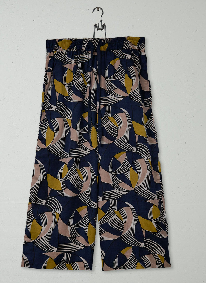 Reworn Silk PJ Trousers Size M (1146) | Multi