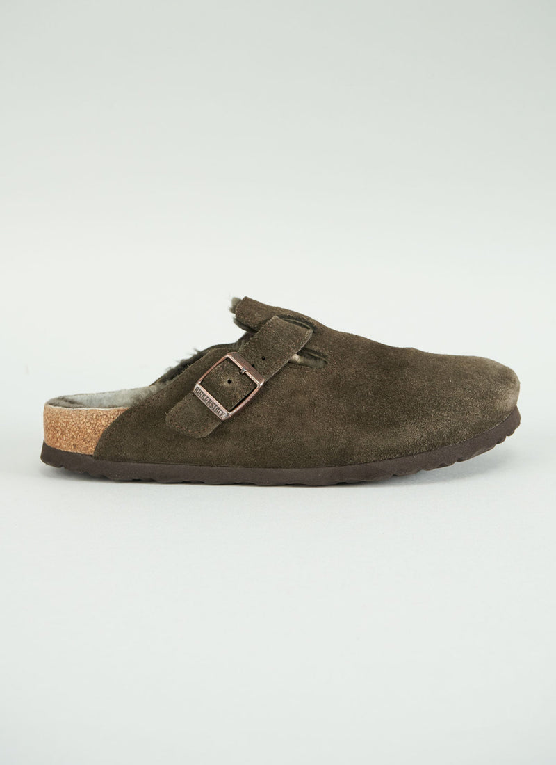 Reworn Birkenstock Sheepskin Boston Slippers Size 39 (066) | Mocca