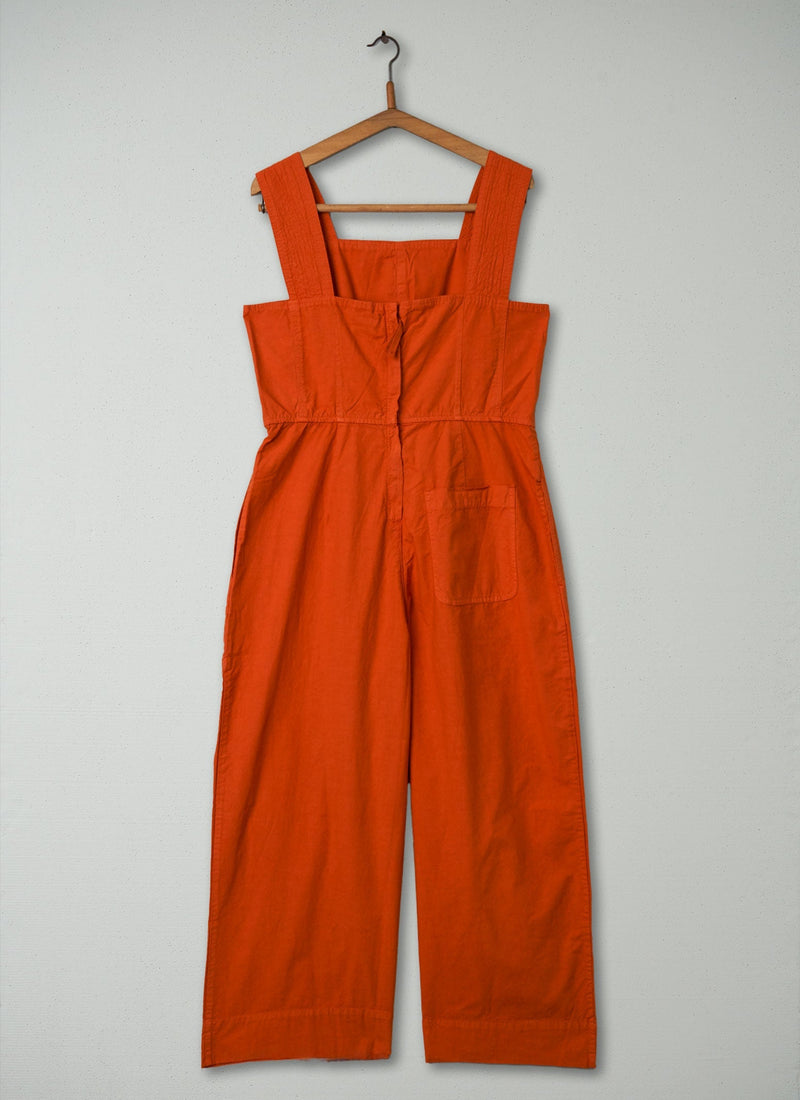 Reworn Cotton Linen Jumpsuit Size 12 (251) | Spice