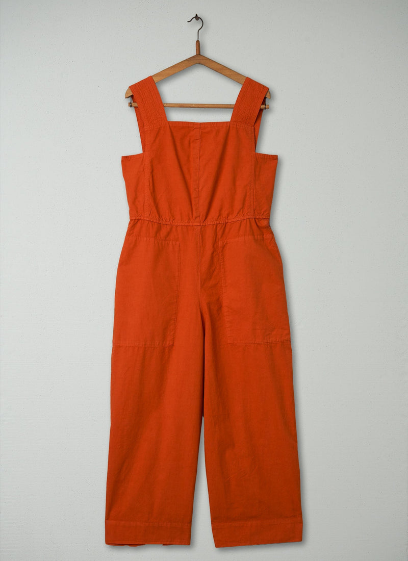 Reworn Cotton Linen Jumpsuit Size 12 (251) | Spice