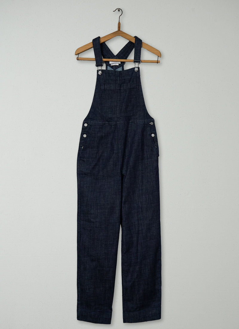 Reworn Denim Dungarees Size 6 (1034) | Indigo