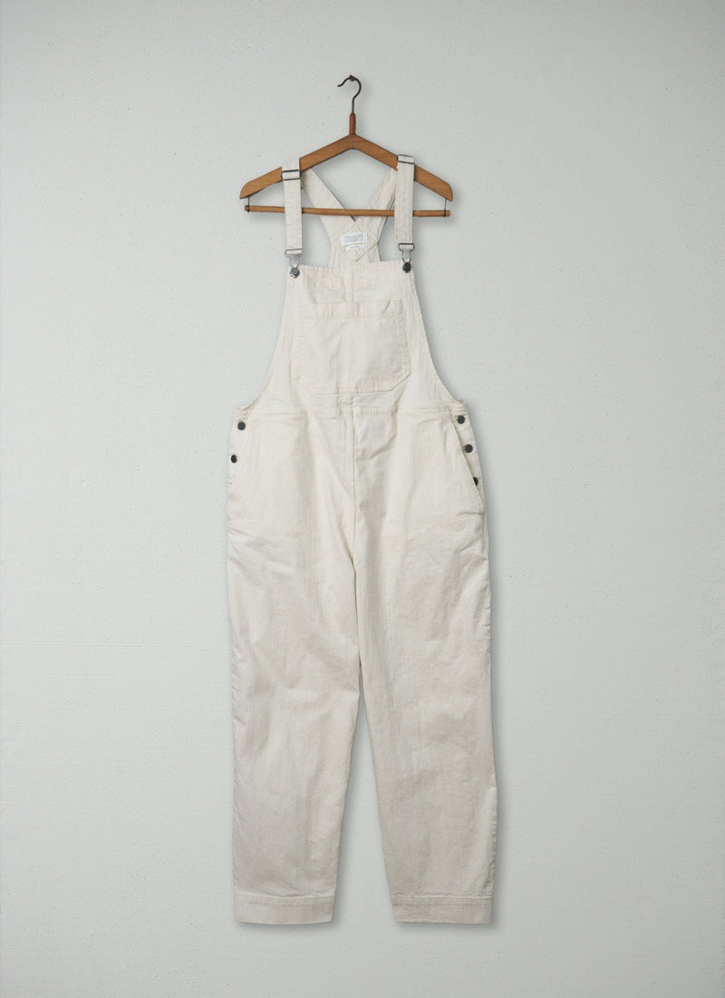 Reworn Barrel Leg Dungarees Size 18 (165) | Ecru