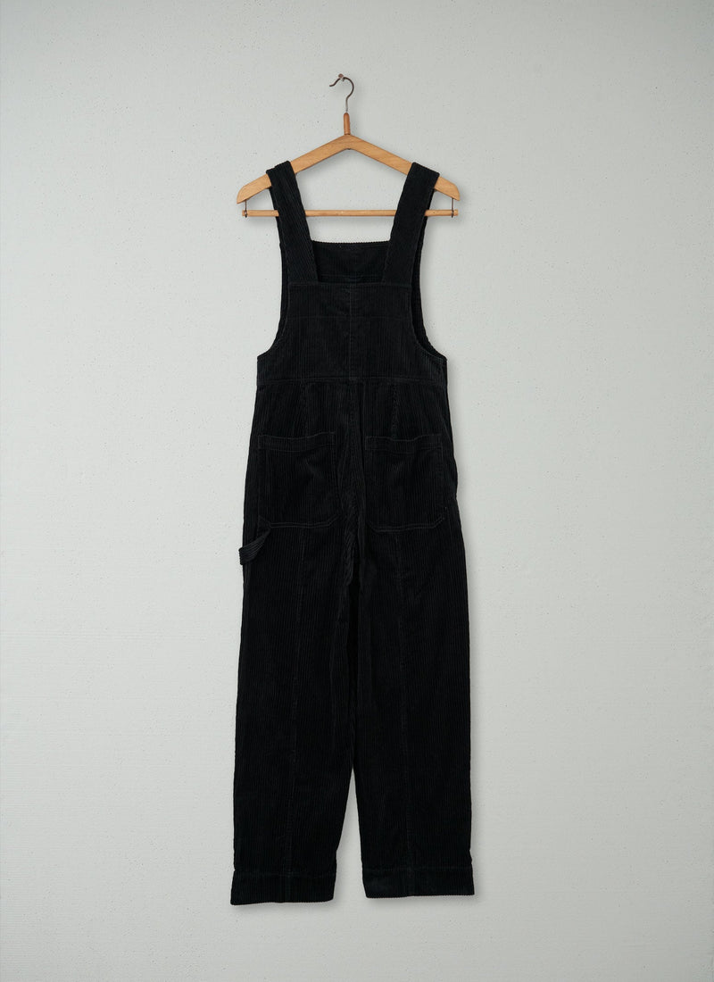 Reworn Cord Dungarees Size 4 (104) | Brown Slate