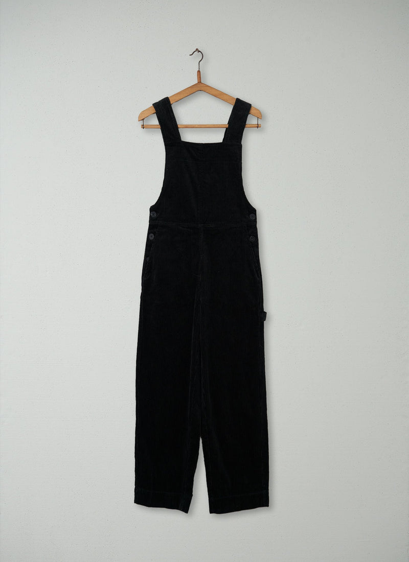 Reworn Cord Dungarees Size 6 (112) | Brown Slate