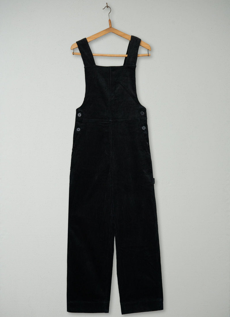 Reworn Cord Dungarees Size 6 (1657) | Brown Slate
