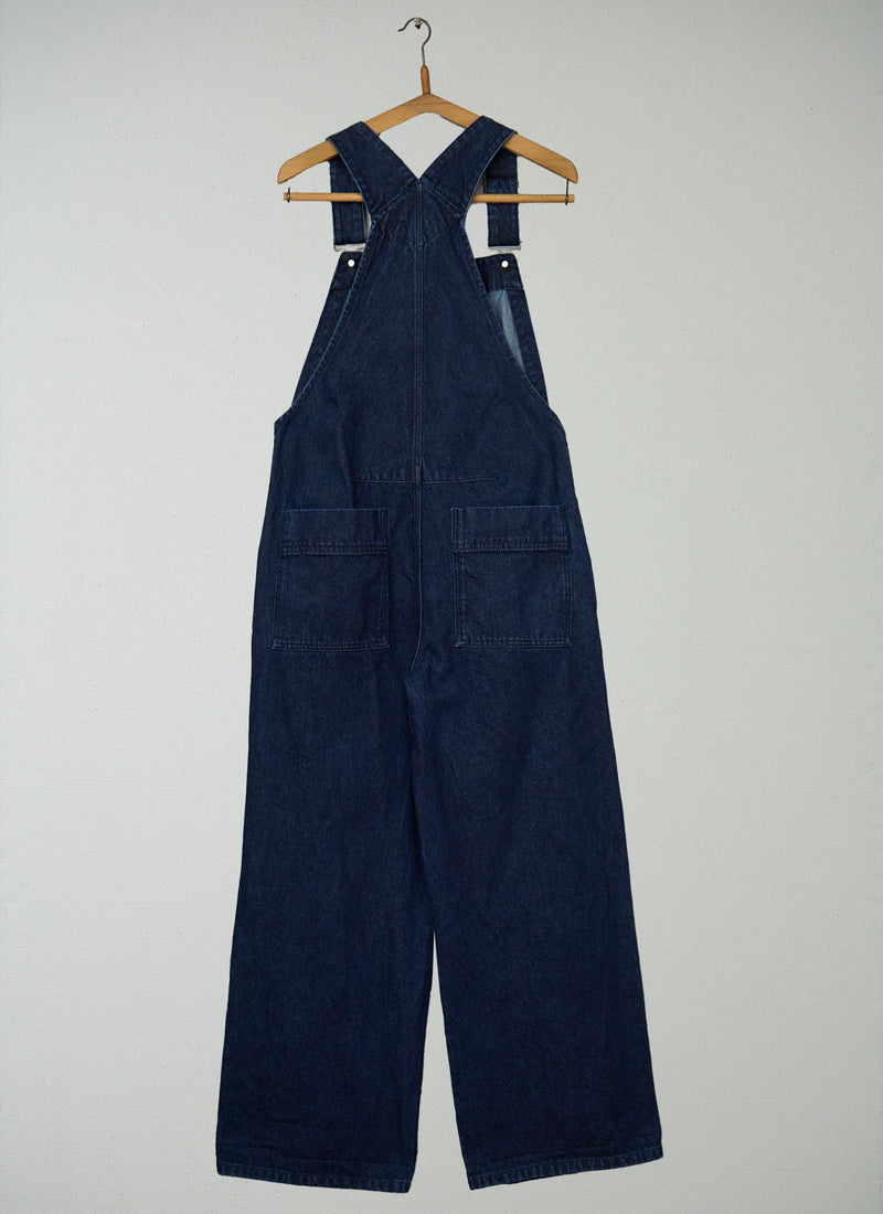 Reworn Patch Pocket Dungarees Size 10 (1392) | Indigo