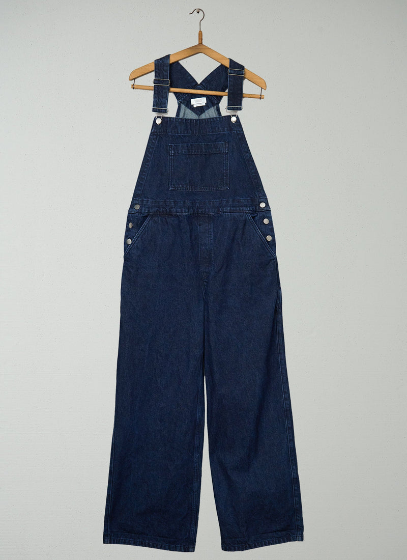 Reworn Patch Pocket Dungarees Size 10 (1392) | Indigo