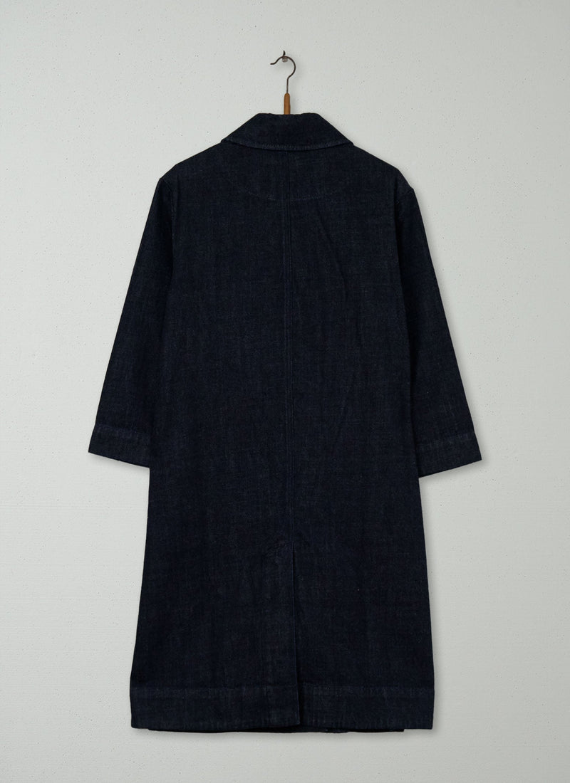 Reworn Denim Workwear Coat Size 8 (111) | Indigo
