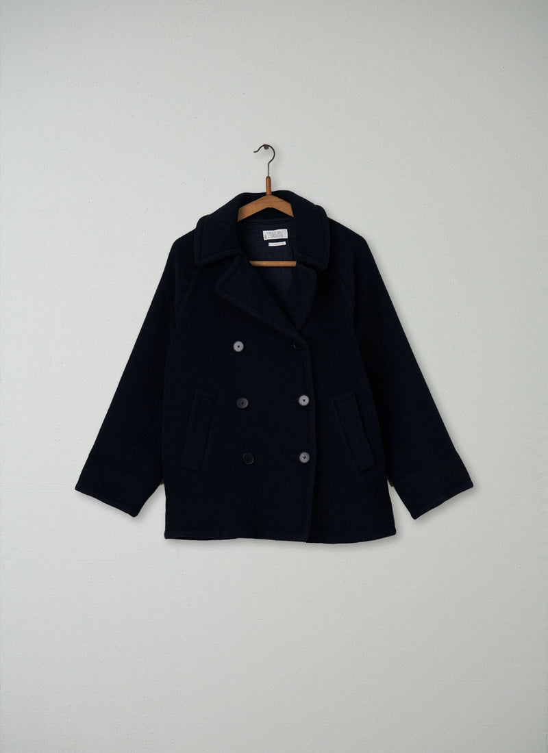 Reworn Peacoat Size 14 (015) | Dark Navy