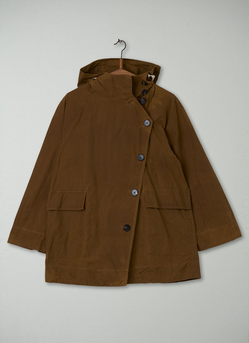 Reworn Waxed Cotton Anorak Size M (029) | Breen