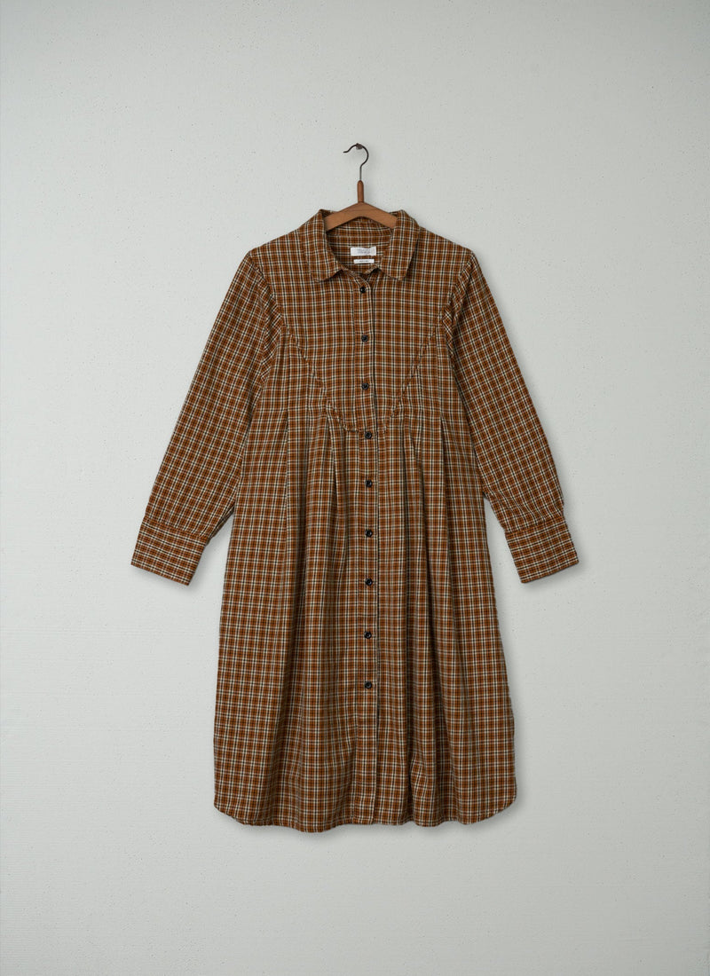 Reworn Check Swingy Shirt Dress Size 12 (251) | Amber