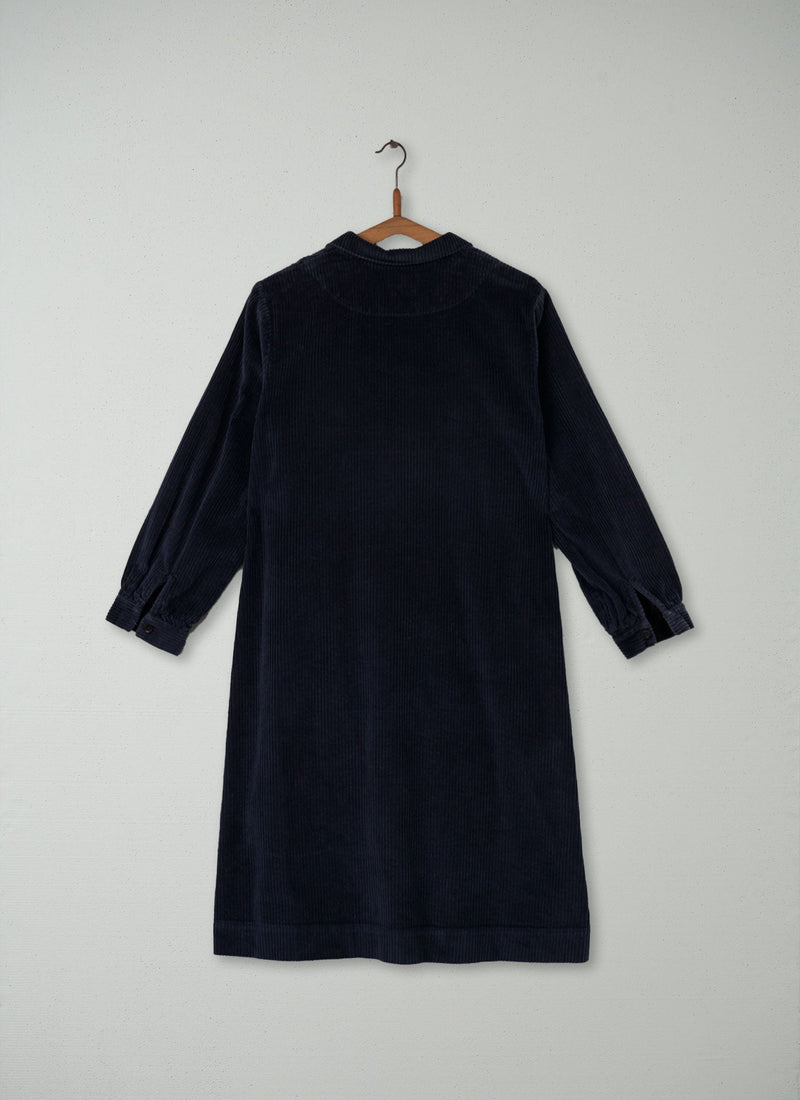 Reworn Cord Tunic Dress Size 12 (241) | Navy