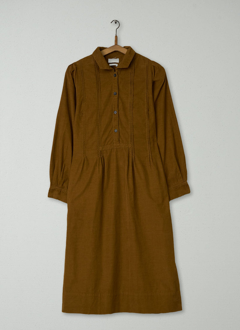 Reworn Needlecord Dress Size 8 (1441) | Tobacco
